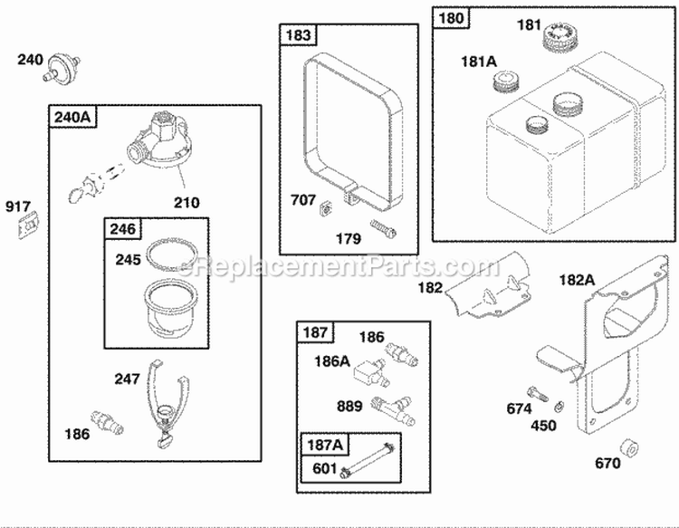 Page R Diagram and Parts List for 32K437-0112-01  Briggs and Stratton Engine